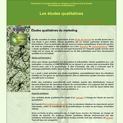 Études qualitatives marketing