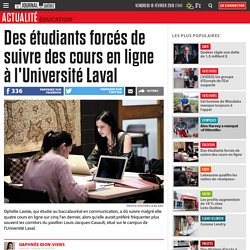 Des étudiants forcés de suivre des cours en ligne à l'Université Laval
