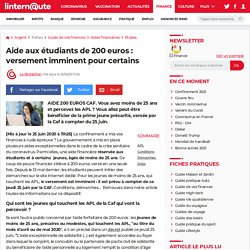 Aide aux étudiants de 200 euros : versement imminent pour certains