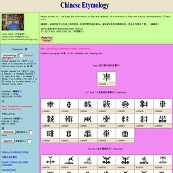 Chinese Etymology Home Page