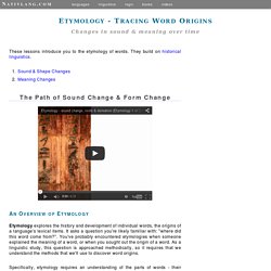 Learn how to do an etymology (Linguistics lessons for language learners)