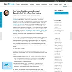 Eucalyptus, CloudStack, OpenStack and OpenNebula: A Tale of Two Cloud Models