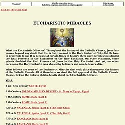 Eucharistic Miracles.