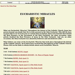 miracles eucharistic pearltrees proven