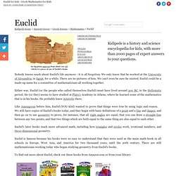 Euclid - Greek Mathematics for Kids