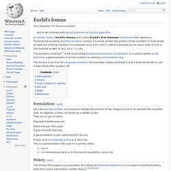Euclid's lemma