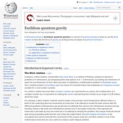 Euclidean quantum gravity