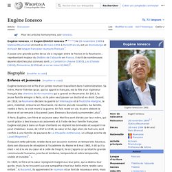 Eugène Ionesco. Wikipedia
