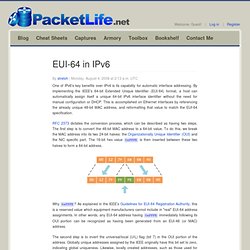EUI-64 in IPv6