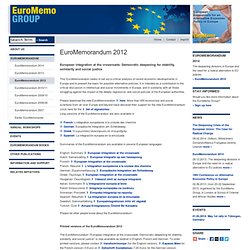 Group - EuroMemorandum 2012