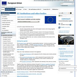 EU institutions structure