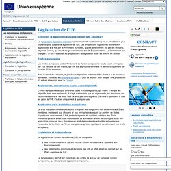 Législation de l'UE, traités et procédures législatives en cours
