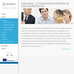 EUROPASS – Le passeport européen de vos compétences