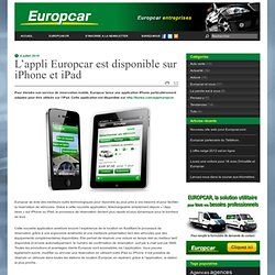 L’appli Europcar est disponible sur iPhone et iPad « Europcar Entreprises
