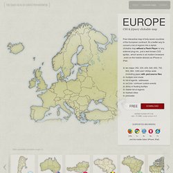 Europe, CSS & jQuery clickable map by Winston Wolf