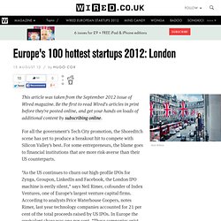 Europe's 100 hottest startups 2012: London