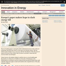 Europe’s paper makers hope to slash energy bill