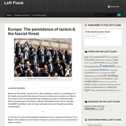 Europe: The persistence of racism & the fascist threat