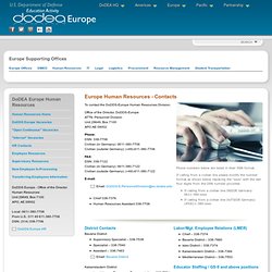 Europe Human Resources - Contacts