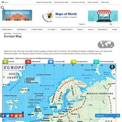 Europe - Maps of European Countries, Capitals, Cities, Rivers and Lakes