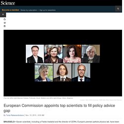 European Commission appoints top scientists to fill policy advice gap