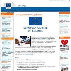 European Commission - European Capitals of Culture