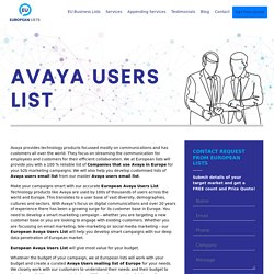 Companies using Avaya in Europe