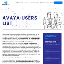 Companies using Avaya in Europe