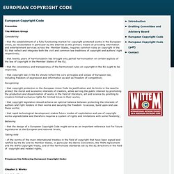 European Copyright Code - European Copyright Code