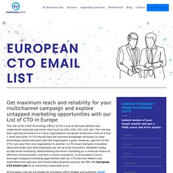 CTOs Mailing Database of Europeans