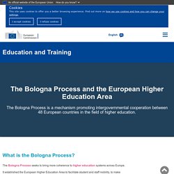 The Bologna Process and the European Higher Education Area
