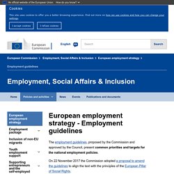 European employment strategy - Employment, Social Affairs & Inclusion