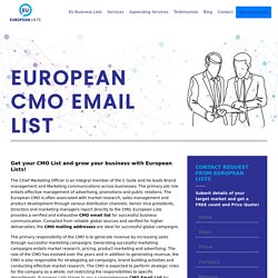 Europeans CMO Mailing Database