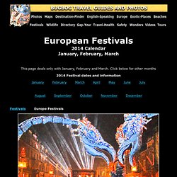 Best European Festivals 2012 dates in a Europe Festival Calendar
