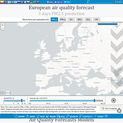 European air quality forecast - 3 days PM2.5 prediction