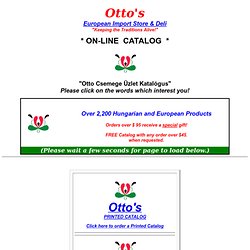 Otto's European Import Store & Deli - Catalog