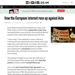 How the European internet rose up against Acta