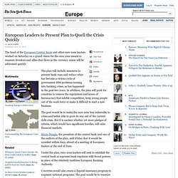 European Leaders Seek to Make Supreme Central Bank Regulator