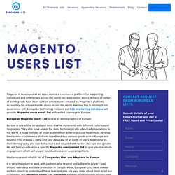 Companies using Magento in Europe