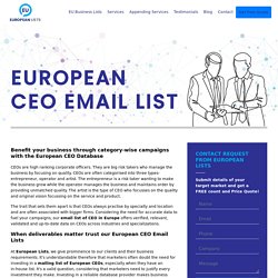 European CEO Mailing Database