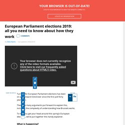 European Parliament elections 2019: all you need to know about how they work