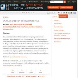 OER: A European policy perspective