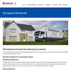 Moving to Europe - European Removals - Guardian Removals UK