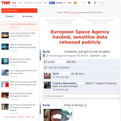 European Space Agency hacked, sensitive data released publicly - TNW Europe (Build 20110318052756)