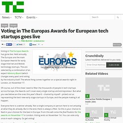 Voting in The Europas Awards for European tech startups goes live