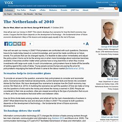 European jobs in 2040: Thinking ahead in the Netherlands