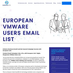 Companies that use VMWare in Europe