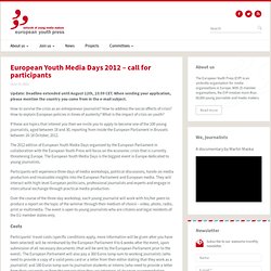 European Youth Media Days 2012 – call for participants