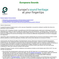 Europeana Sounds: Europe's sound heritage at your fingertips!