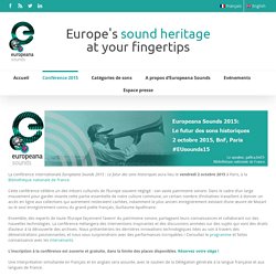Europeana Sounds - Conférence Europeana Sounds 2015